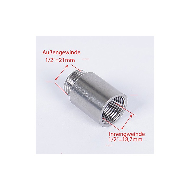 Soytich Stainless Steel Thread Tap Extension 1/2 Inch 3, 4,