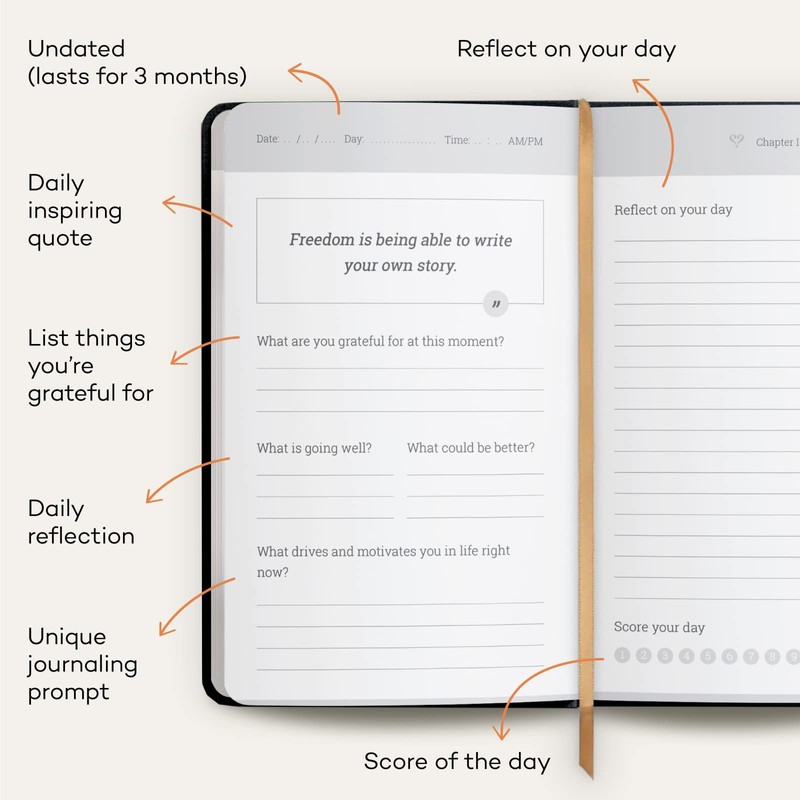 Vertellis Chapters | 13-Week Self Care Journal | 3-IN-1 Gratitude
