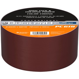 Shurtape Duck Pro Professional Grade, Industrial Colored Cloth Duct Tape for Industrial Color-Coding, HVAC and Automotive, 72mm x 60yd, 10.0 mil, Burgundy, 1 Roll (105504)