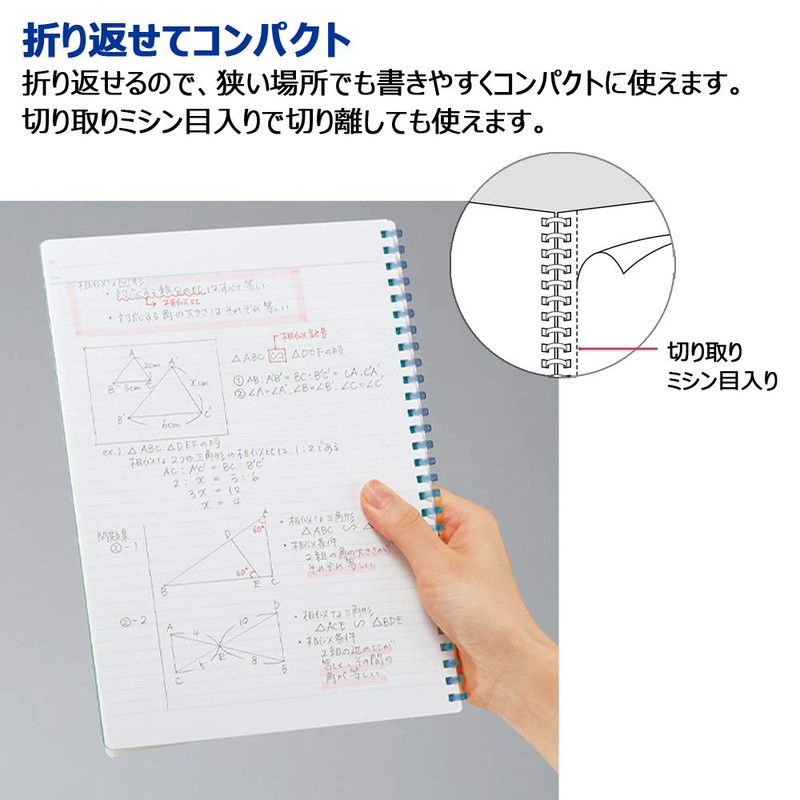 Kokuyo S111BTX5CSET Campus Soft Ring Notebook, Dot B Ruled, 40