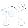 OCCI Chiari Titanium Glasses, Date Glasses, No Degree, Rimless, Men's,