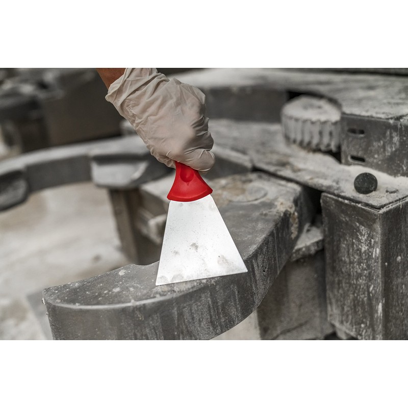 Vikan 40094 Stainless Steel Hand Scraper, Red, 235mm Length, 100mm