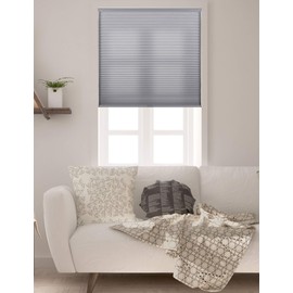 Arlo Blinds Single Cell Light Filtering Cordless Cellular Shades, Color: Grey, Size: 50.5" W x 72" H
