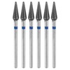 sourcing map 6pcs 120-140 Grits Diamond Grinding Bit 4.2mm Bullet-Head