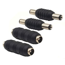 Traodin 5.5mm X 2.1mm DC Power Adapter, (2 Pairs) DC Power 5.5mm x 2.1mm Female to Female Coupler, Male to Male Coupler LED/CCTV Camera