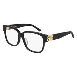 Balenciaga BB0104O-001 Women's Eyeglass Frame, Black/Gold