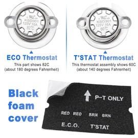 RV Water Heater Thermal Cutoff Kit with ECO Thermostat Assembly Kit, Replacement Part for Atwood 91447 93866 RV Camper Water Heater Tank Repair