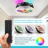 Mpayel RGB Ceiling Fans with Lights and Remote, 13'' Low