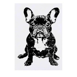 'French Bulldog Sitting' Temporary Tattoo - Water Resistant, Skin-Safe, Non-Toxic Transfer (TO00082765)
