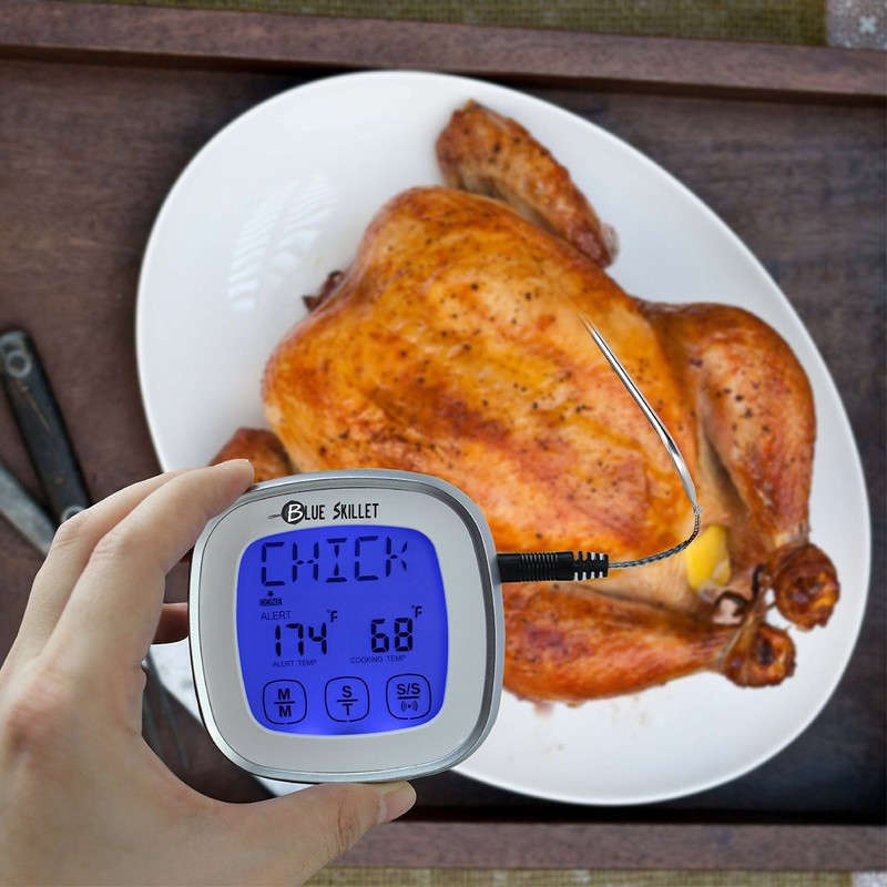 Oven & BBQ Touchscreen Digital Meat Cooking Thermometer and Timer