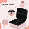RISOU Portable Nail Polish Organizer Case for 16 Bottles of