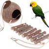 Guijinhao Coconut Hide with Ladder, Bird and Small Animal Toy