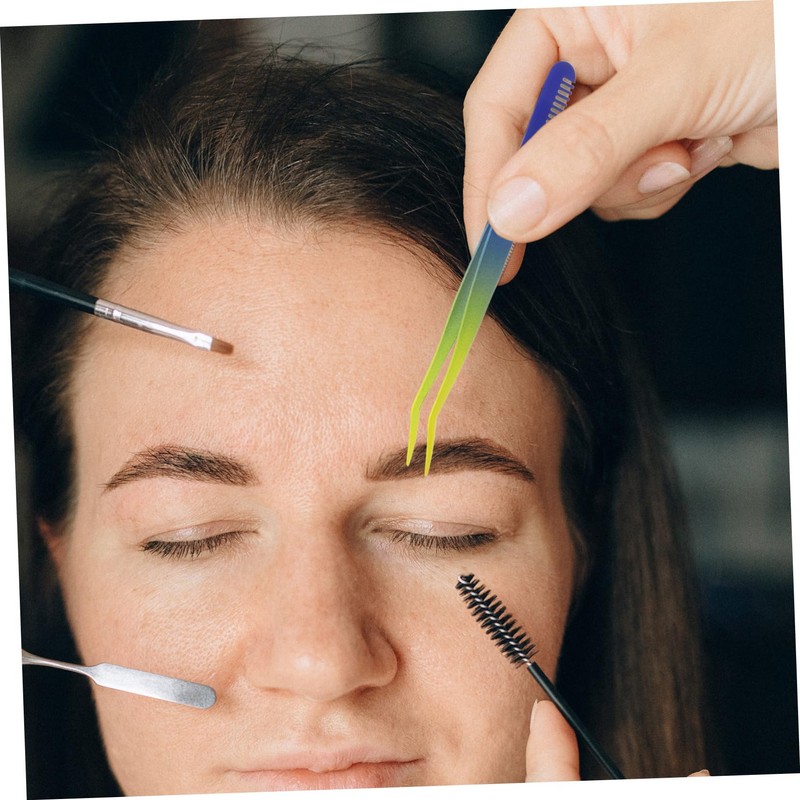 FOMIYES Men's Eyebrow Tweezers with Lash Applicator Tool Precision Eyebrow