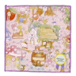Marushin 3725007300 Mini Towel Sanrio Characters Wrapping Purple, Approx. 9.8 x 9.8 inches (25 x 25 cm)