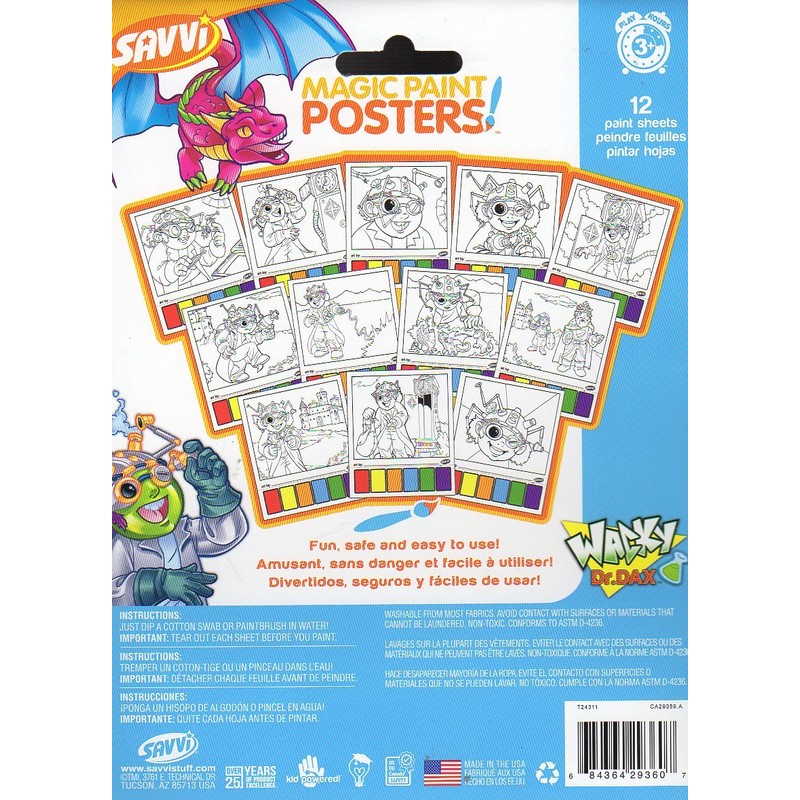 Savvi Magic Paint Posters - Wacky Dr. Dax