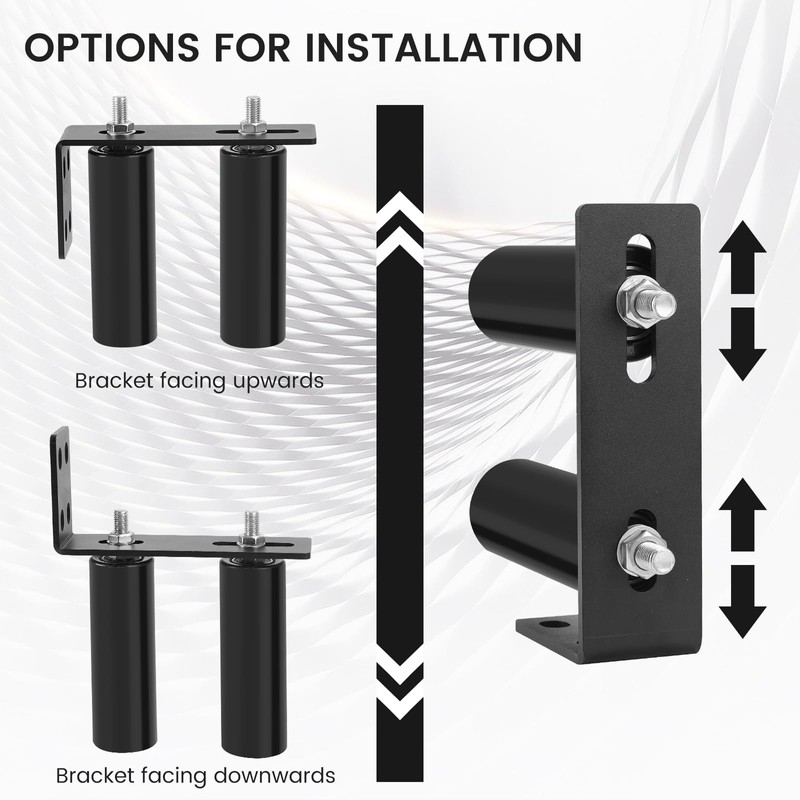 6"Gate Roller Guide,Sliding Gate Hardware with L-Sliding Gate Brackets,Sliding Gate