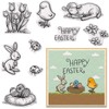 Happy Easter Clear Stamps for Card Making Happy Easter Words