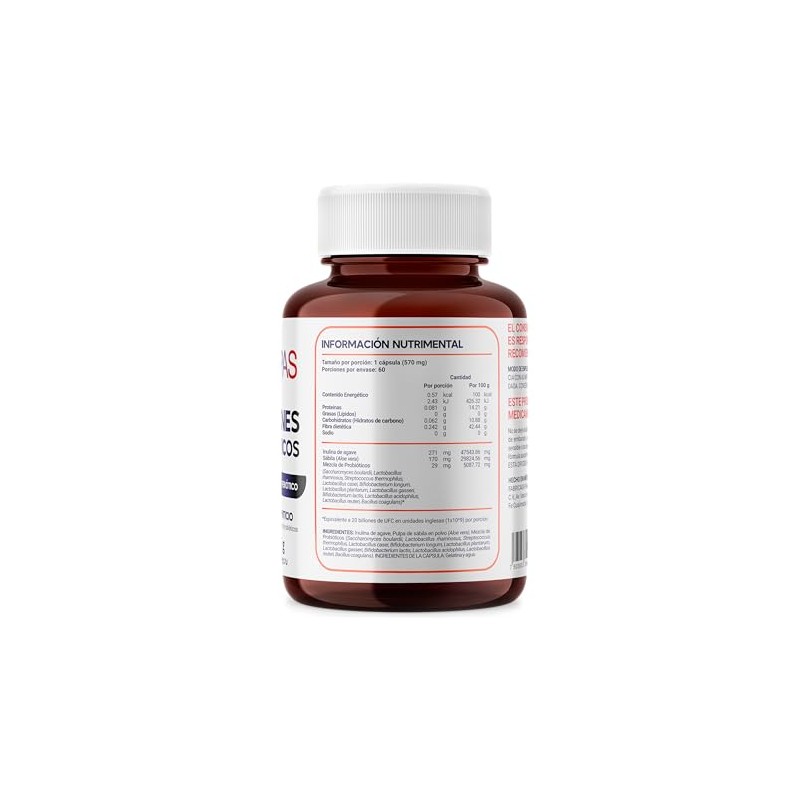 MegaBiotic Probióticos 20 Billones y 11 Cepas 60 cápsulas 570mg