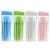 UPIQNG Plastic Toothpicks Disposable Interproximal Brush Sturdy Double-Ended Dental Pick