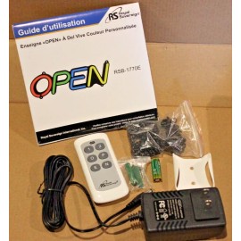 ROYAL SOVEREIGN MULTI-COLOR PROGRAMMABLE FLASH OPEN SIGN RSB-1770E WINDOW WALL