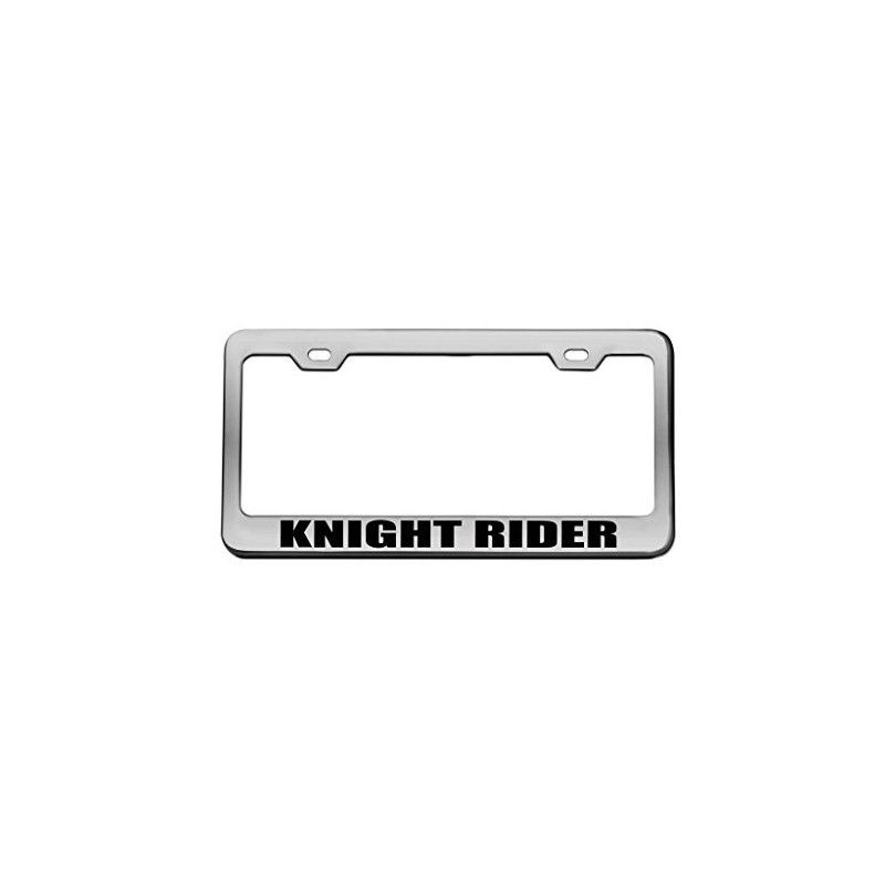 Knight Rider Chrome License Plate Frame Tag Black