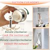 Aotuse 4Pcs Suction Cup Hooks 360° Rotating Heavy Duty Hanging