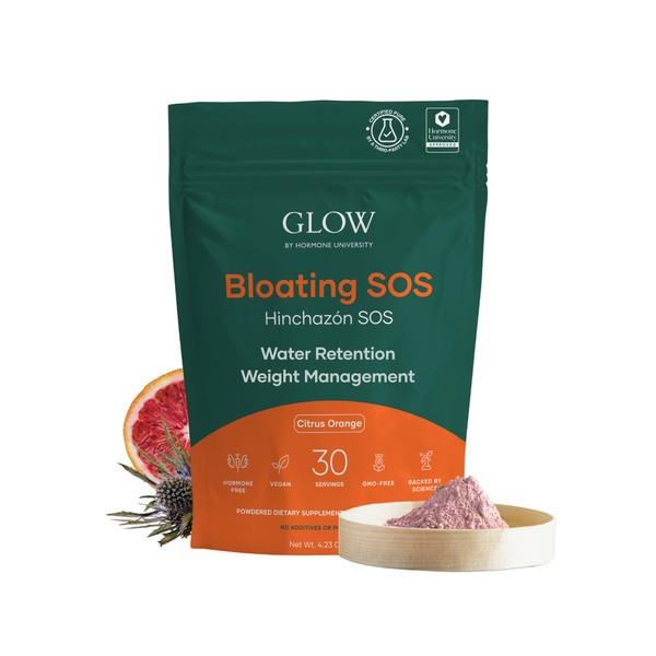 Glow Bloating SOS Drink Powder, Bloating Relief for Women with