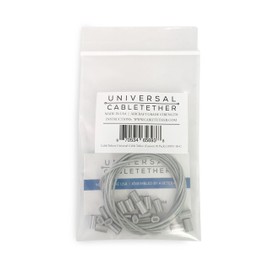 Universal CableTether - Heavy Duty Custom Length Cable Tethers (10 Pack) - Do-It-Yourself, Adjustable, Tamper-Resistant - Secure Conference Room Computer Display Adapters and Mac Adapters