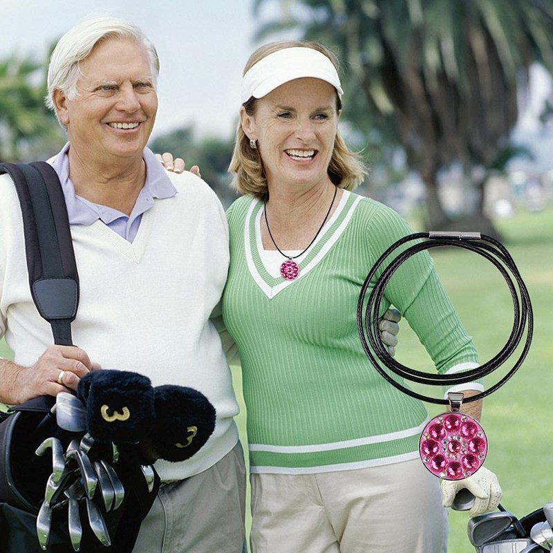 Golf Ball Marker Crystal Hat Clip, Lightweight Portable Golf Pendant