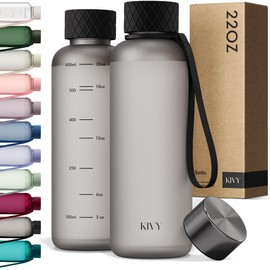 KIVY Tritan Water Bottle (Ash Black, 650ml)