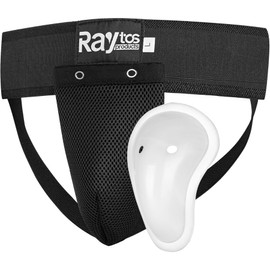 Raytos Foul Cup Boxing Martial Arts Gold Guard PVC Foul Cup Removable