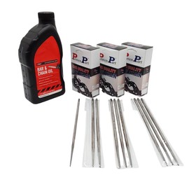 Proven Part 3-18"Chain Fits 3687-005-0074 Bar.325 .050 74Dl, 1Qt Saw Chain Oil, (9) 3/16" Files