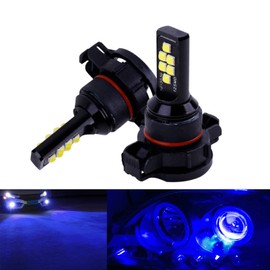 SOCAL-LED LIGHTING - 2 bombillas LED H16 5202 para deportes de motor avanzados, 3030 SMD, brillante, colorido, para correr durante el día, color azul oscuro