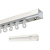 Recessed Ceiling Curtain Track Set (10' in 2 Sections-White)