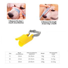 WADY Dog Muzzle Soft Duckbill Dog Training Muzzle Cute Dog Muzzle Dog Mouth Cover Duckbill Cover Dog Face Mask Anti-Biting Barking Chewing Dog Muzzle for Small Dogs (S)