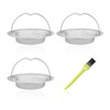 Pack of 3 Sink Strainer with Handle, 1 Piece Brush,