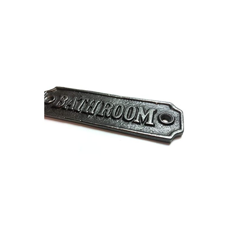 Cast Iron BATHROOM Sign - 115mm x 35mm c/w fixing