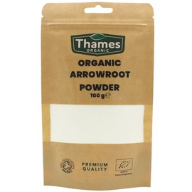 Organic Arrowroot Powder 100g - Arrowroot Flour, Starch Non-GMO Thickening Agent - No Additives or Preservatives - Vegan, Certified Organic - Perfect for Baking and Cooking - Thames Organic