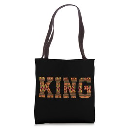 African King Art For Boys Men Afro Kente Cloth African Print Tote Bag