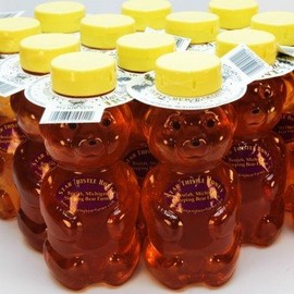 Star Thistle Honey Bear 12 Oz. Bulk Case of 12 100% Pure Sleeping Bear Farms Honey Unpasteurized Unblended No Additives Pure Michigan Honey