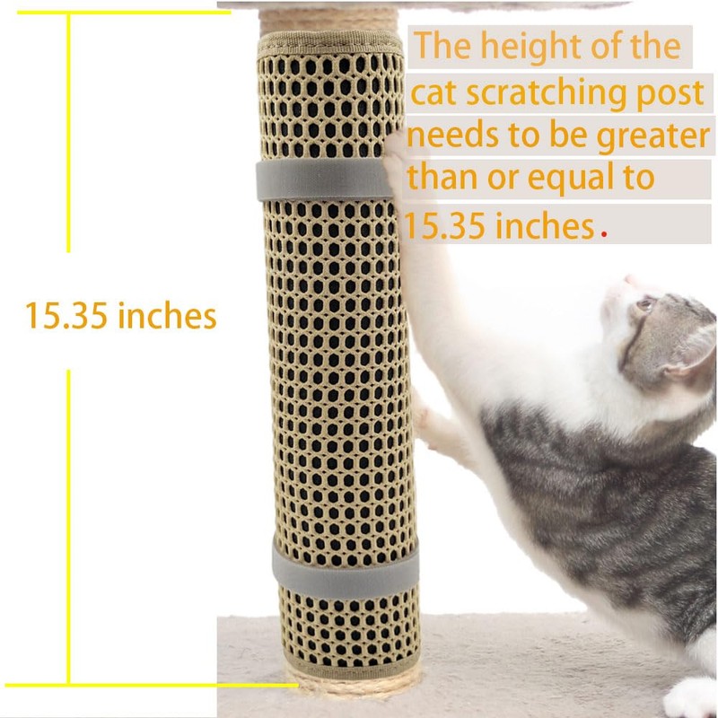 Cat Nail File Scratcher Wrapped Around a Cat Scratching Post,