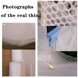 300cm x 200cm Heavy Duty Polythene Plastic Sheeting, 600g Thickened Garden Grow Polythene Cover Sheets for Gardening Insulation and Building Rubble Protection