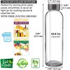 Brieftons 18 Oz Clear Borosilicate Glass Water Bottles With Caps,