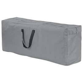 Grey Garden Cushion Storage Bag with Carry Handles & Zip Closure – Strong Durable Protective Holder Organiser for Furniture Pillows, Seat Pads, Christmas Tree, Household Items – H51 x W116 x D39cm