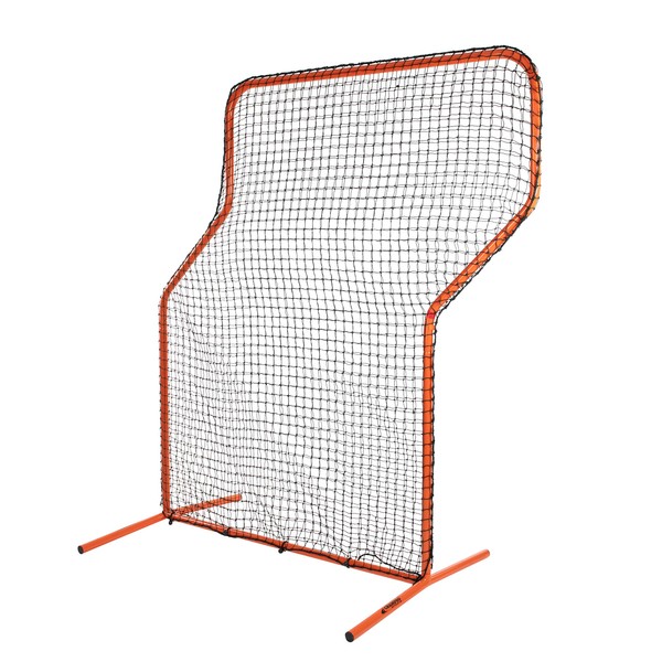 CHAMPRO Brute Heavy-Duty Steel Frame Baseball/Softball Pitcher's Z Screen Batting Cage Practice Net, 7'x 5’, ORANGE