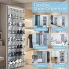 JUNXINSHUN 40 Large Mesh Pocket Over the Door Shoe Organizer,Hanging
