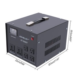 5000 Watt Voltage Transformer Converter 5KW Step Up/Down Transformer Regulator/Stabilizer 120V-220V 220V-110V Voltage with Builtin Regulator for Air Conditioners Refrigerators Washing Machines