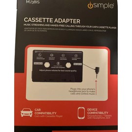 Isimple Cassette Adapter  Music Streaming Hands Free Calling Through Car Player
