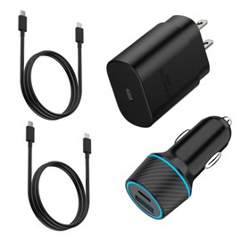 Cargador Combo ParedAuto USB Tipo C 25W Carga súper rápida PD PPS                                                                                     
