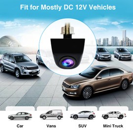 PARKVISION Rückfahrkamera Auto Kamera Rückfahrkamer, Echte 142 °großer Betrachtungswinkel mit hervorragender Nachtsicht kfz rückfahrkamera im Metallgehäuse, Parklinie optional,Farbe schwarz